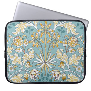Vintage Blume, nahtlos blaue Blattspalte Laptopschutzhülle