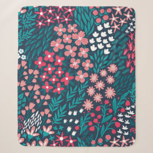 Vintage Blume nahtlos. Endlos wiederholt Sherpadecke