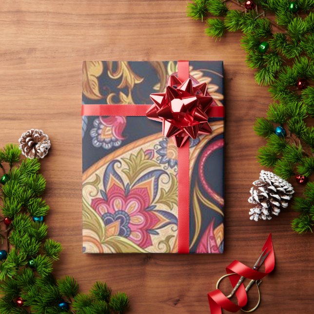 Vintage Blume nahtlos paisley Muster. Geschenkpapier (Feiertagsgeschenk)