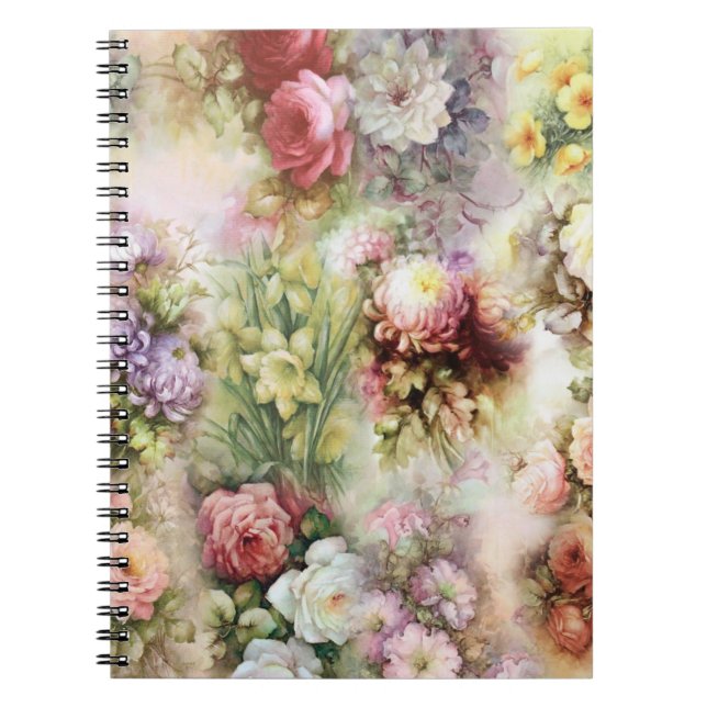 Vintage Blume Notizblock (Vorderseite)