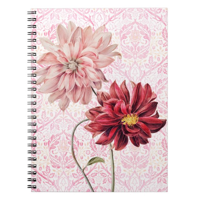 Vintage Blume Pair Journal-Notebook Notizblock (Vorderseite)