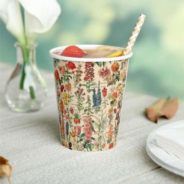 Vintage Blume  Pappbecher (In Situ)