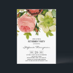 Vintage Blume Party für botanische Altersversorgun Einladung<br><div class="desc">Mit dieser individuell gestaltbaren Party Einladung laden Sie zum Verweilen ein. Hier finden Sie botanische Blume und klassische Typografie. Diese botanische Party Einladung ist ideal für Frühjahr- und Herbst-Party. Die Texte sind für jede Veranstaltung vollständig editierbar.</div>