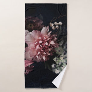 Vintage Blume. Peonies, Tulpen, Lilien, Hydrangea Badehandtuch