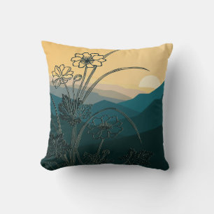 Vintage Blume Pflanze Florenz Kissen