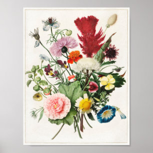 Vintage Blume Poster
