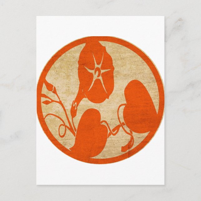 Vintage Blume Postkarte (Vorderseite)