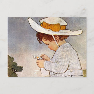Vintage Blume Postkarte