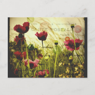 Vintage Blume Postkarte