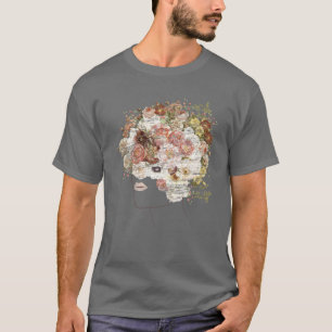 Vintage Blume Rose Peonies Magnolia Blumenstrauß T-Shirt