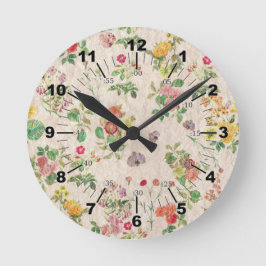 Vintage Blume Runde Wanduhr