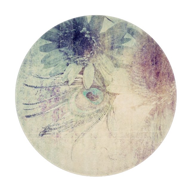 Vintage Blume Schneidebrett (Vorderseite)