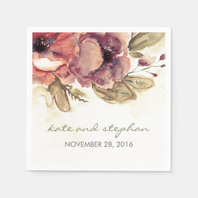 Vintage Blume Serviette (Vorderseite)