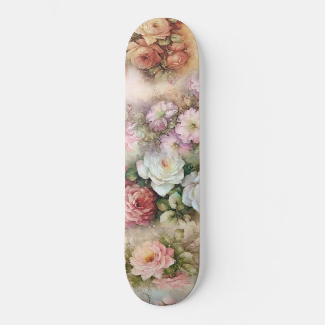 Vintage Blume Skateboard (Vorderseite)