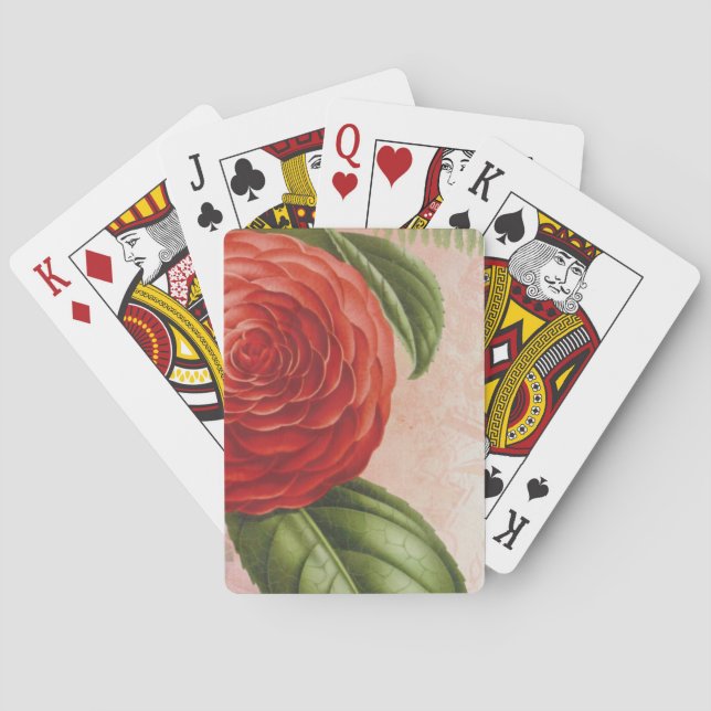 Vintage Blume Spielkarten (Rückseite)