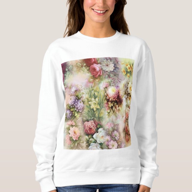 Vintage Blume Sweatshirt (Vorderseite)