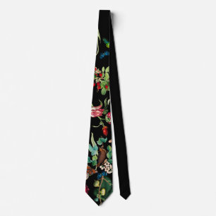 Vintage Blume und Butterfly Neck Tie Krawatte