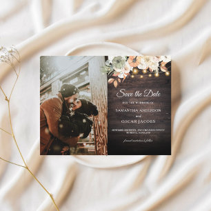 Vintage Blume und Kürbis Herbst Ankündigungspostkarte