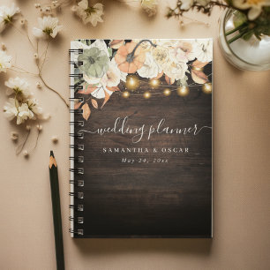 Vintage Blume und Kürbis Herbst Planer