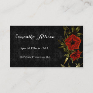 Vintage Blume und Lace Goth Business Card Visitenkarte