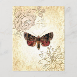 Vintage Blume und Moth Scrapbook