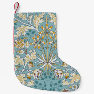 Vintage Blume und nahtlose Blattstruktur auf li Kleiner Weihnachtsstrumpf