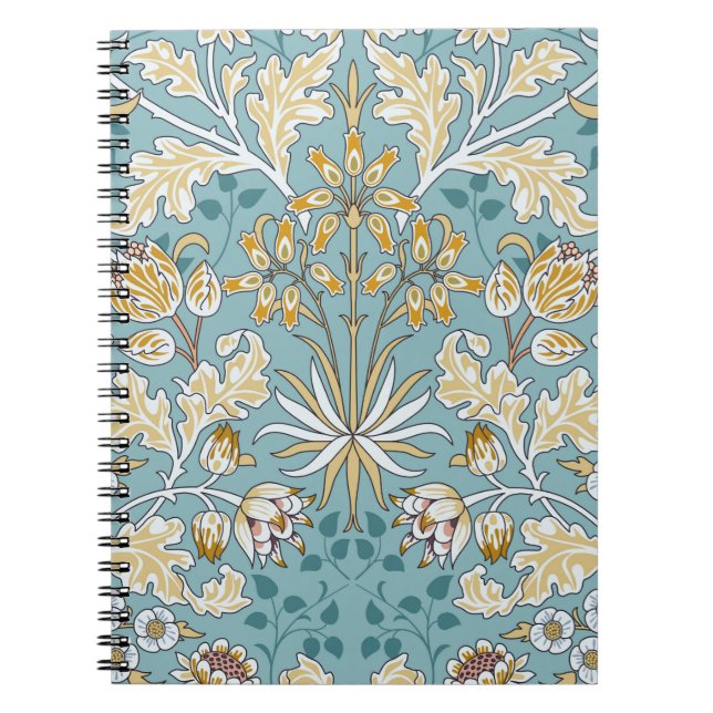 Vintage Blume und nahtlose Blattstruktur auf li Notizblock (Vorderseite)