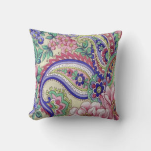 Vintage Blume und Paisley Kissen