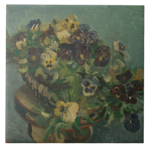 Vintage Blume Van Gogh Aktionskorb für Stiefmütter Fliese