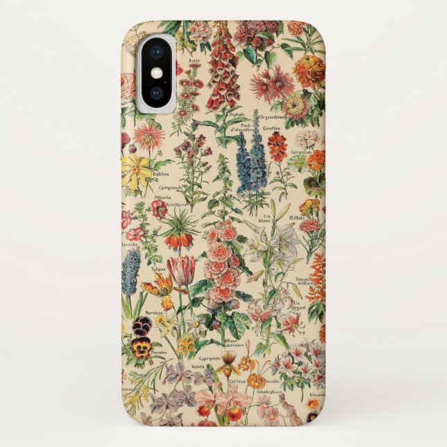 Vintage Blume von Adolphe Millot Case-Mate iPhone Hülle (Rückseite)