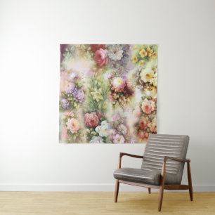Vintage Blume Wandteppich