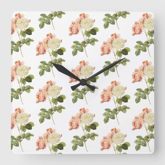 Vintage Blume Wanduhr 2 (Vorderseite)