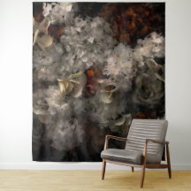 Vintage Blume Weiß und Rost Hydrangea botanisch