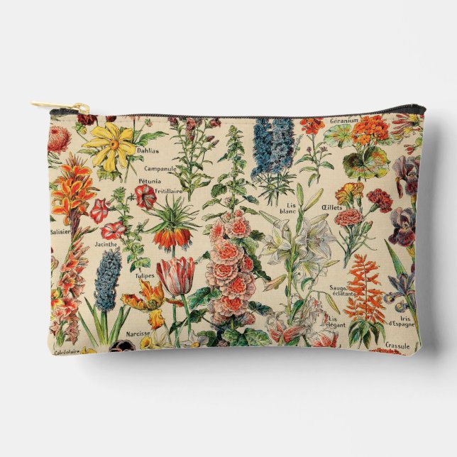 Vintage Blume Zubehörtasche (Vorderseite)