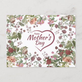 Vintage Blume zum Muttertag Feiertagspostkarte