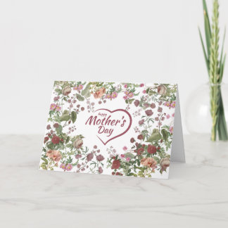 Vintage Blume zum Muttertag Karte