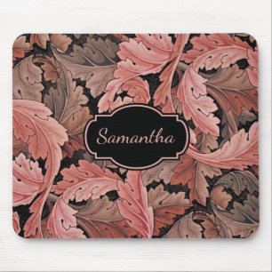 Vintage-Blumen-Akanthus-Muster mit Monogramm Mousepad