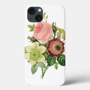Vintage Blumen, Anemonen Rosen Clematis von Redout iPhone 13 Hülle