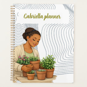 Vintage Blumen-Aquarell-Gartenliebhaber Chic Planer