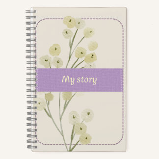 Vintage-Blumen-Aquarell-Notizbuch Notizbuch