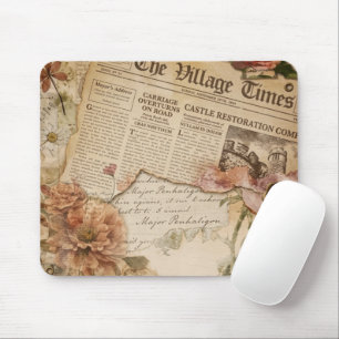 Vintage-Blumen-Ästhetik Süß Mousepad
