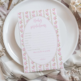 Vintage-Blumen-Baby-Vorhersagen und Ratschläge Kar