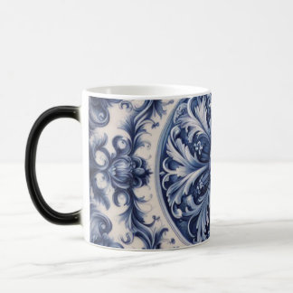 Vintage-Blumen bedruckter farbverändernder Kaffeeb Verwandlungstasse