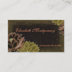 Vintage Blumen-berufliche Geschäfts-Karten Visitenkarte