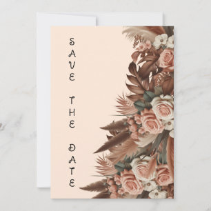 Vintage Blumen Boho Pampas Gras Hochzeit Save The Date