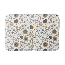 Vintage-Blumen-Botanik-Musterdesign Badematte