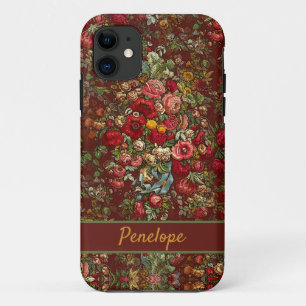 Vintage-Blumen-Chintz-Muster mit Ihrem Namen Case-Mate iPhone Hülle