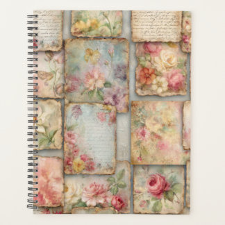 Vintage Blumen-Collage Planer