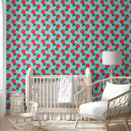 Vintage-Blumen-Daisy-Muster-Wanddekoration Tapete