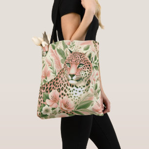 Vintage Blumen Dschungel Leopard